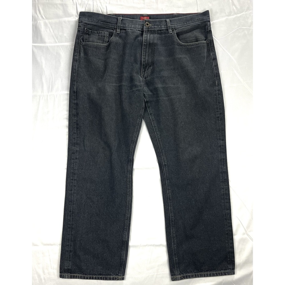 Sean John Relaxed Hamilton Mens 40x32 Black Denim Jeans Straight Leg